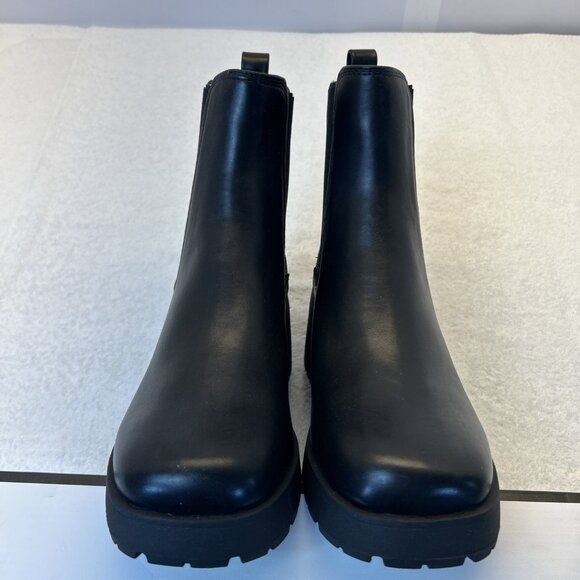 Steve Madden Ankle Boot Lug Sole Chunky Heel Brontey Chelsea BLK Women Sz 9 NEW - Picture 7 of 9